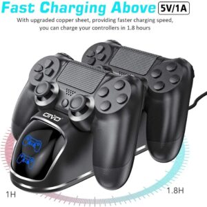 PS4 Controller Charger Dock Station, OIVO 1.8Hrs PS4 Controller Charging Dock, Charging Station Replacement for PlayStation 4 Dualshock 4 Charger - Image 3