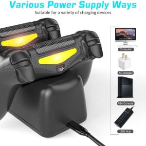 PS4 Controller Charger Dock Station, OIVO 1.8Hrs PS4 Controller Charging Dock, Charging Station Replacement for PlayStation 4 Dualshock 4 Charger - Image 4