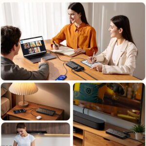 UGREEN 10-in-1 Trapezoidal Power Strip, 6 Widely Spaced Outlets, 4 USB Ports (3A1C), GaN Charging Station with Overload Protector Extension Cord, Outlet Extender for Home/Office/Dorm/Travel (1.5M) - Image 3