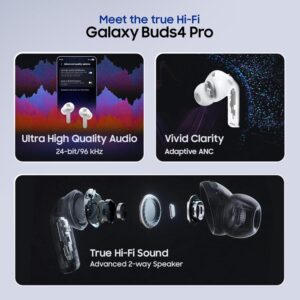 Samsung Galaxy Buds4 Pro Wireless Earbuds Black | Hi-Fi Audio | Adaptive ANC 2.0 | 2-Way Speaker | 360 Audio | Voice Detect | Live Translate | IP57 Water Resistant | Bluetooth TWS - Image 4