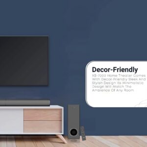 Faster XB7000 2.1 CH Home Theater Soundbar - 80W Output with Subwoofer - Deep & Thrilling Bass, Bluetooth, HDMI(ARC), Optical, AUX, USB, Remote & Wall Mounting - Perfect for TV, PC & Wide Screens - Image 7