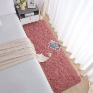 Chicrug Soft Runner Rug for Bedroom Living Room Plush Fluffy Rug 2x6 Feet, Shag Furry Runner Rug Carpet Non Shedding for Nursery Children Kids Girls Room Home Decorative, Blush - Image 6