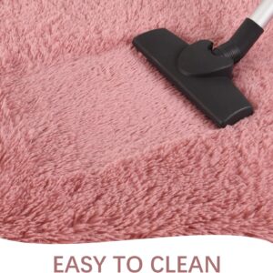 Chicrug Soft Runner Rug for Bedroom Living Room Plush Fluffy Rug 2x6 Feet, Shag Furry Runner Rug Carpet Non Shedding for Nursery Children Kids Girls Room Home Decorative, Blush - Image 7