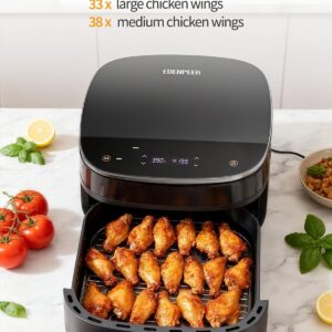 Large Air Fryer 6QT, 11-in-1 Fast Cooking Air Fryer with Top & Bottom Heating, No Flip Needed, Quiet 50dB, Family Size Digital Air Fryer for Healthy Meals, Fits a 12" Pizza or Steaks - Image 3
