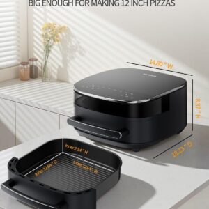 Large Air Fryer 6QT, 11-in-1 Fast Cooking Air Fryer with Top & Bottom Heating, No Flip Needed, Quiet 50dB, Family Size Digital Air Fryer for Healthy Meals, Fits a 12" Pizza or Steaks - Image 5