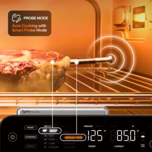 Typhur Sync Oven with Smart Wireless Meat Thermometer Probe, 12‑in‑1 Countertop Airfryer Toaster Oven Combo, 360° Turbo Convection, Dehydrator, Recipes & 5 Accessories, Large 27QT with Extra Wire Rack - Image 6