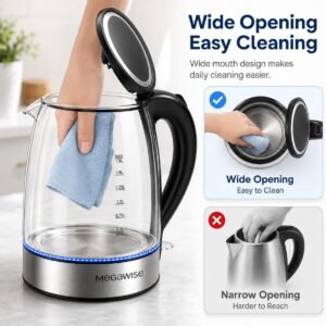 Megawise Electric Glass Kettle with Auto Shut-Off (1.8L) - Image 7