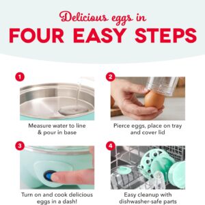 Dash Deluxe Egg Cooker - Boiler, Poacher & Steamer - Includes Measuring & Recipe Guide - Dishwasher Safe - BPA Free - Holds 12 Eggs, Black - Image 4