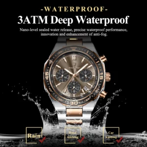 POEDAGAR Fashion Men Clock Waterproof Stainless Steel Quartz Man Wristwatch Luminous Date Chronograph Men's Watches Reloj Hombre - Image 3