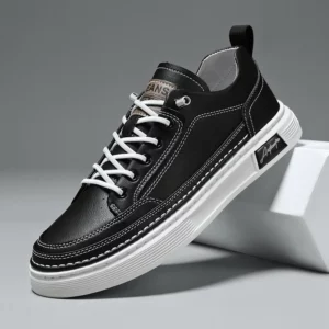 Brand Men's Casual New Leather Shoes for Men Non-slip Sports Shoes Fashion Comfortable Sneakers Male Flat Slip-on Casual Shoes - Image 3