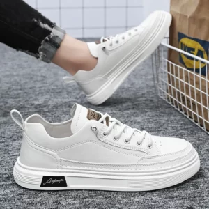Brand Men's Casual New Leather Shoes for Men Non-slip Sports Shoes Fashion Comfortable Sneakers Male Flat Slip-on Casual Shoes - Image 6