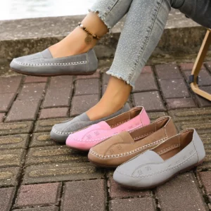 2026 Women Summer Elegant Round Head Flat Slippers Female Shoes Women Casual Leather Soft-soled Flat Base Shoes 5688 - Image 2