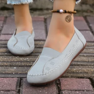 2026 Women Summer Elegant Round Head Flat Slippers Female Shoes Women Casual Leather Soft-soled Flat Base Shoes 5688 - Image 3