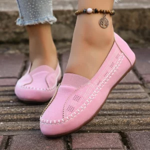 2026 Women Summer Elegant Round Head Flat Slippers Female Shoes Women Casual Leather Soft-soled Flat Base Shoes 5688 - Image 4
