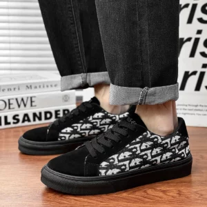 Men's canvas casual shoes spring summer breathable lightweight soft-sole anti-slip outdoor walking shoe fashion Joker board shoe - Image 3