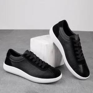 New Men's Sneakers Comfy Casual Genuine Leather Shoes Leisure Walk Tenis Masculino Outdoor Men Skateboard Footwear Walking Shoes - Image 1