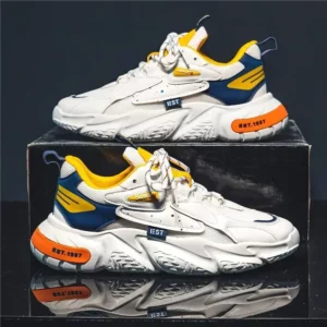 2025 Fashion and Comfortable Mesh Breathable Outsole Shoes Summer Hot Sale Mens Casual Shoes Thick Bottom Breathable Sneaker - Image 2