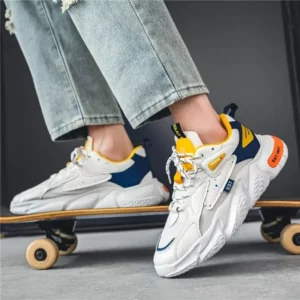 2025 Fashion and Comfortable Mesh Breathable Outsole Shoes Summer Hot Sale Mens Casual Shoes Thick Bottom Breathable Sneaker - Image 3