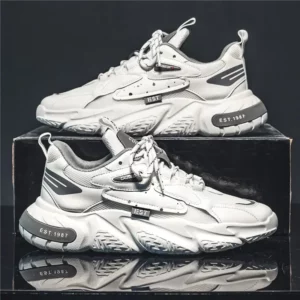 2025 Fashion and Comfortable Mesh Breathable Outsole Shoes Summer Hot Sale Mens Casual Shoes Thick Bottom Breathable Sneaker - Image 4