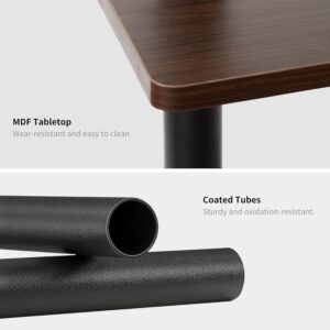 360° Swivel Side Table with Storage, Height Adjustable, Smooth-Rolling Wheels, C-Shaped End Table for Couch/Sofa, Recliner, Living Room, Walnut-Look - Image 6