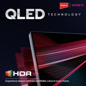 Impex Whale OS 43 Inch FHD QLED Smart TV (Wios43Q) | ChatGPT AI Voice Assistant | Netflix, Prime, YouTube | 8GB ROM, 1GB RAM | HDMI x2, USB x2 | 1920x1080 | 2Y Warranty | 90W Power Television - Image 3