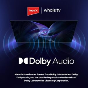 Impex Whale OS 43 Inch FHD QLED Smart TV (Wios43Q) | ChatGPT AI Voice Assistant | Netflix, Prime, YouTube | 8GB ROM, 1GB RAM | HDMI x2, USB x2 | 1920x1080 | 2Y Warranty | 90W Power Television - Image 5