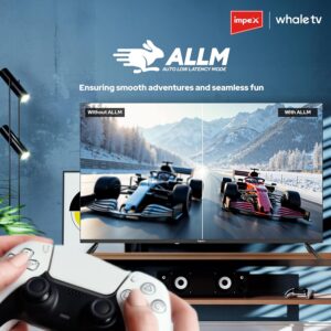 Impex Whale OS 43 Inch FHD QLED Smart TV (Wios43Q) | ChatGPT AI Voice Assistant | Netflix, Prime, YouTube | 8GB ROM, 1GB RAM | HDMI x2, USB x2 | 1920x1080 | 2Y Warranty | 90W Power Television - Image 8