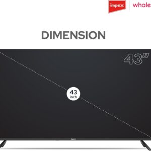 Impex Whale OS 43 Inch FHD QLED Smart TV (Wios43Q) | ChatGPT AI Voice Assistant | Netflix, Prime, YouTube | 8GB ROM, 1GB RAM | HDMI x2, USB x2 | 1920x1080 | 2Y Warranty | 90W Power Television - Image 9