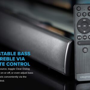 Creative Stage V2 2.1 Channel 160W Soundbar with Subwoofer, Clear Dialog and Surround by Sound Blaster, Bluetooth 5.0, TV ARC, Optical, and USB Audio,Adjustable Bass and Treble, for TV - Image 7