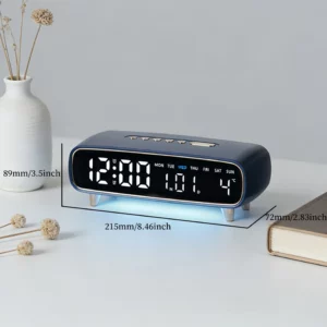 LED Digital Alarm Clock Voice Control Temperature Date Week Timer Brightness Adjustment Electronic Clock With Ambient Light - Image 7