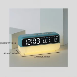 LED Digital Alarm Clock Voice Control Temperature Date Week Timer Brightness Adjustment Electronic Clock With Ambient Light - Image 6