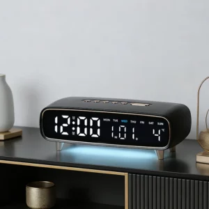 LED Digital Alarm Clock Voice Control Temperature Date Week Timer Brightness Adjustment Electronic Clock With Ambient Light - Image 5