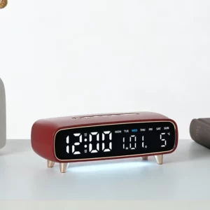 LED Digital Alarm Clock Voice Control Temperature Date Week Timer Brightness Adjustment Electronic Clock With Ambient Light - Image 4