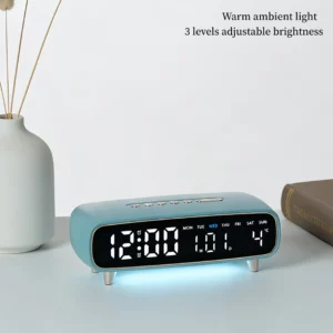LED Digital Alarm Clock Voice Control Temperature Date Week Timer Brightness Adjustment Electronic Clock With Ambient Light - Image 8