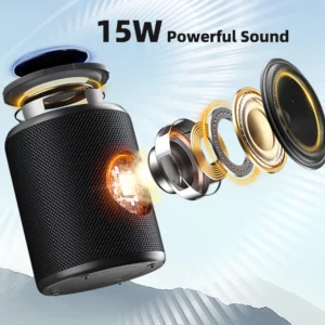 OHAYO Bluetooth Speaker Wireless with Stereo Sound, 15W Bluetooth 5.3 Speaker with TWS Pairing, AUX & USB Input, IPX7 Waterproof - Image 2