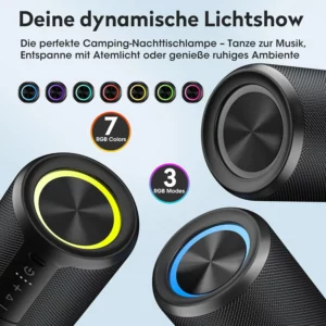 OHAYO Bluetooth Speaker Wireless with Stereo Sound, 15W Bluetooth 5.3 Speaker with TWS Pairing, AUX & USB Input, IPX7 Waterproof - Image 3