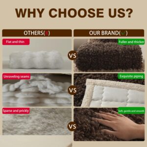 OHSIO Couch Cover for Pets, Washable Non-Slip Sofa Cover Pet Friendly, Soft Fuzzy Teddy Fleece Sofa Slipcover for 2 Cushion Sofa Furniture Protector (Brown, 27.6" x 59") - Image 6