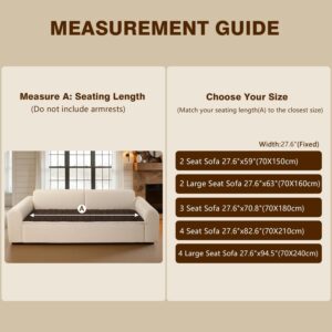 OHSIO Couch Cover for Pets, Washable Non-Slip Sofa Cover Pet Friendly, Soft Fuzzy Teddy Fleece Sofa Slipcover for 2 Cushion Sofa Furniture Protector (Brown, 27.6" x 59") - Image 9