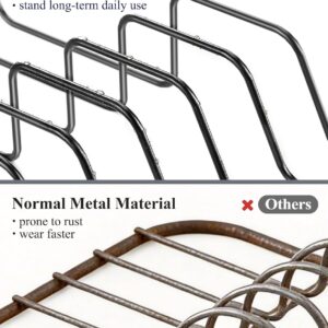 Kitsure Large Dish Drying Rack - Extendable Dish Rack, Multifunctional Dish Rack for Kitchen Counter, Anti-Rust Dish Drainers with Cutlery & Cup Holders 19.2"-26.7" L x 12.9" W, Black - Image 6