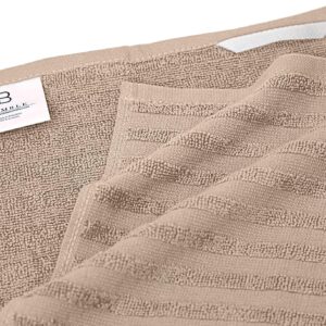 Premium Kitchen Towels (20”x 28”, 6 Pack) | Large Cotton Dish Towels | Flat & Terry Highly Absorbent Kitchen Linen Set with Hanging Loop | Tan - Image 4