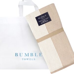 Premium Kitchen Towels (20”x 28”, 6 Pack) | Large Cotton Dish Towels | Flat & Terry Highly Absorbent Kitchen Linen Set with Hanging Loop | Tan - Image 5