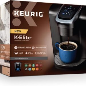 Keurig K-Elite Single Serve K-Cup Pod Coffee Maker, with Strength and Temperature Control, Iced Coffee Capability, 8 to 12oz Brew Size, Programmable, Brushed Slate - Image 10
