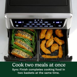Cuisinart Dual Basket Air Fryer, Two Baskets 11 Qt in Total, 6 Functions: Air Fry, Roast, Bake, Broil, Dehydrate & Keep Warm, Features Sync Finish & Sync Settings, Toss Reminder & Auto-Pause, ADZ-112 - Image 6