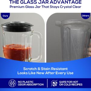 Universal 550W Mass Vital Blender - Glass Jar 57 Oz/1.8 Quart/1.7 Liter - 7-cup, 2 Speed + Pulse Function and 4 Stainless Steel Blade with Chrome Steel Technology - Image 3