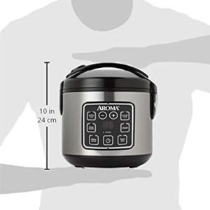 AROMA Digital Rice Cooker, 4-Cup (Uncooked) / 8-Cup (Cooked), Steamer, Grain Cooker, Multicooker, 2 Qt, Stainless Steel Exterior, ARC-914SBD - Image 8