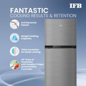 IFB Double Door Refrigerator, 364L Gross, Frost Free, 7 Smart Cooling Modes, Active Deodorizer, Brush Grey, IFBFF-2901FBS-EUA - Image 8