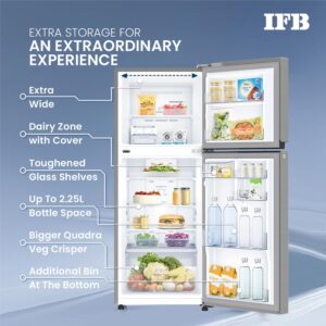 IFB Double Door Refrigerator, 364L Gross, Frost Free, 7 Smart Cooling Modes, Active Deodorizer, Brush Grey, IFBFF-2901FBS-EUA - Image 12