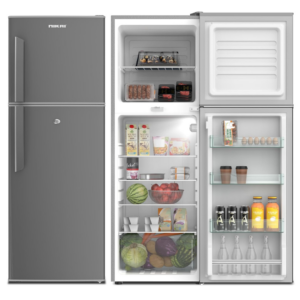 Nikai 275L Gross/190L Net, Top Mount Double Door Refrigerator, with Vegetable Crisper & Adjustable Glass Shelves, Defrosting & Temperature Control, For Kitchen, Bedroom, Office & Hotels - NRF275DN3S - Image 1