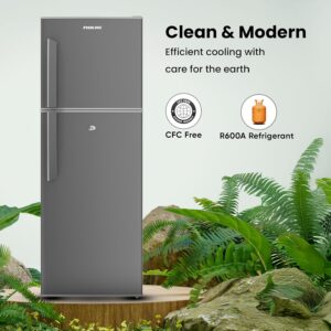 Nikai 275L Gross/190L Net, Top Mount Double Door Refrigerator, with Vegetable Crisper & Adjustable Glass Shelves, Defrosting & Temperature Control, For Kitchen, Bedroom, Office & Hotels - NRF275DN3S - Image 6