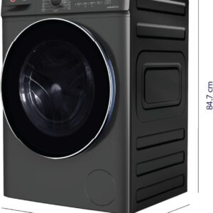 Hoover 7kg Front Load Washing Machine – Grey | Inverter Motor, 1200RPM Spin Speed, 15 Wash Programs, Steam Wash, Knob & Touch Control, 1YrWarranty +10Yr Motor Warranty – HWM-M712-G(Amazon Exclusive) - Image 3